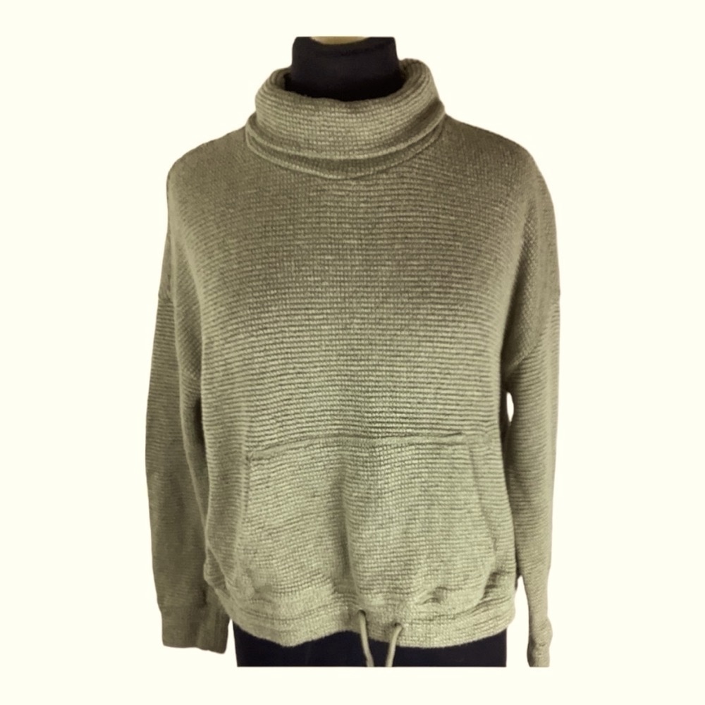 90 Degree by Reflex Olive Green Cowl Neck Sweater size L - Picture 2 of 12